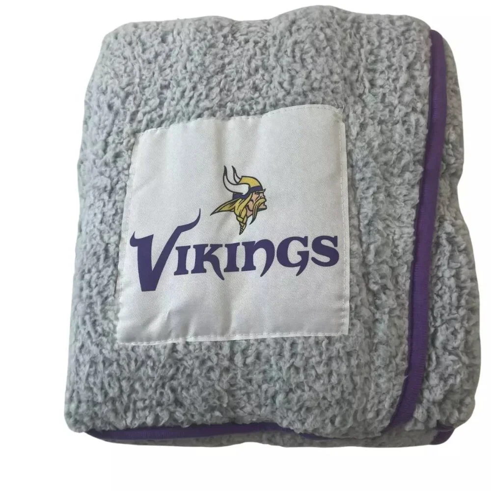 Northwest NFL Minnesota Vikings Two Tone Soft Sherpa Throw Blanket 50